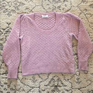 Old Navy Light Purple Crew Neck Sweater with Textured Knit